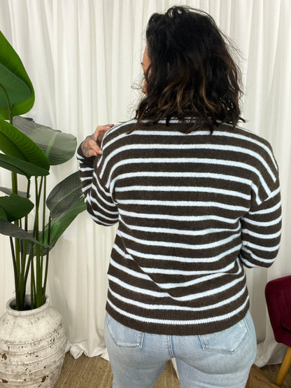 Elliot Stripe Jumper - Blue (SALE)