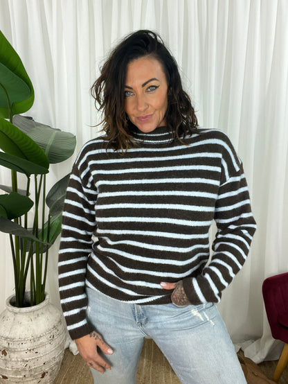 Elliot Stripe Jumper - Blue (SALE)
