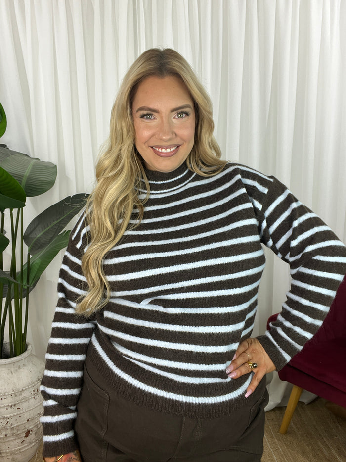Elliot Stripe Jumper - Blue (SALE)