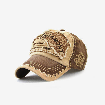 Embroidered Tiger Head Sun Hat – Cotton Dad Hat