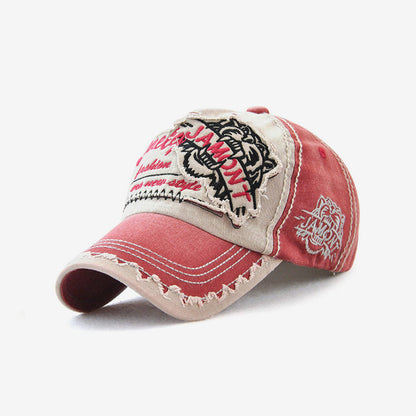 Embroidered Tiger Head Sun Hat – Cotton Dad Hat
