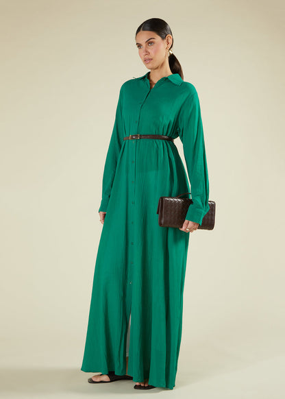 Emerald Green Maxi Shirt