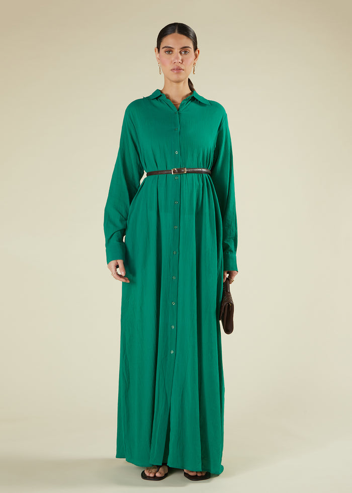 Emerald Green Maxi Shirt