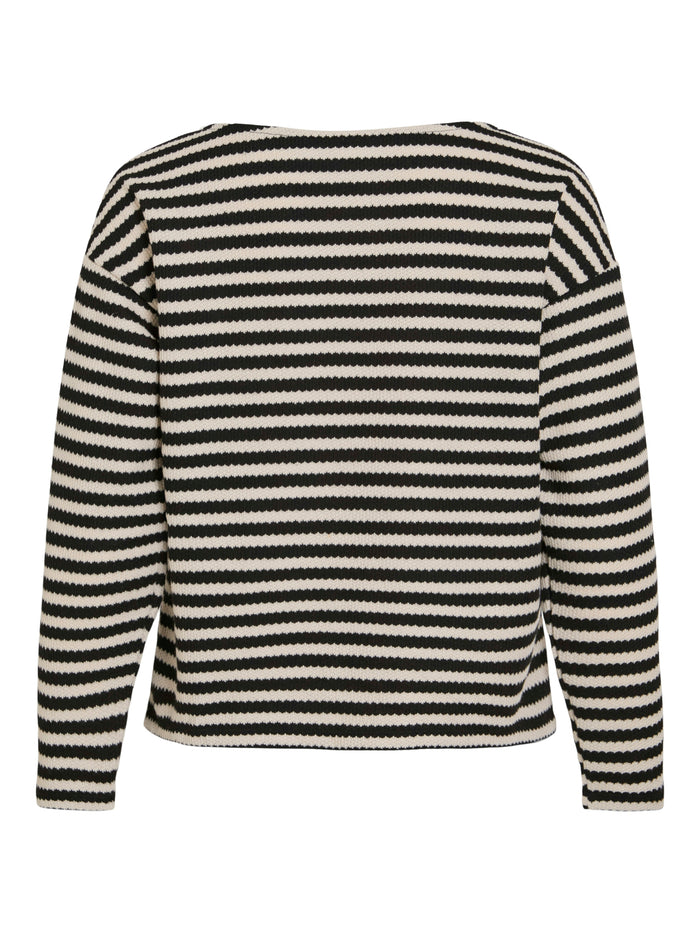 Emily Boatneck Top (Birch/Black)