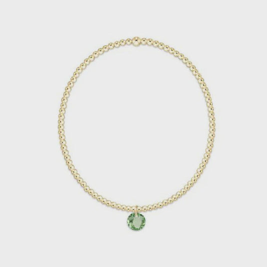 enewton 6.25" Classic Gold 2mm Bracelet - Reflection Small Charm - 08