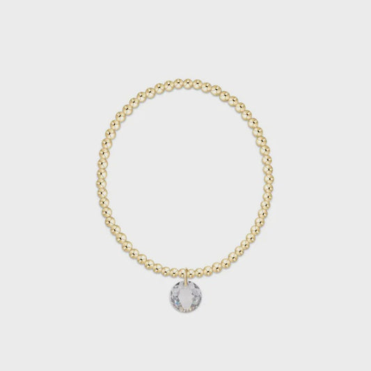 enewton 6.25" Classic Gold 3mm Bracelet - Reflection Charm - 04