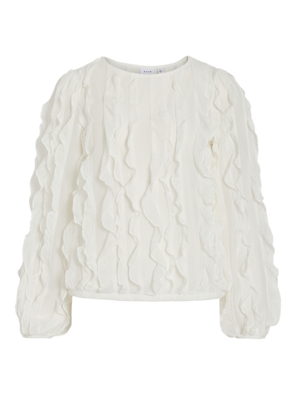 Eva Flounce Top (Cloud Dancer)