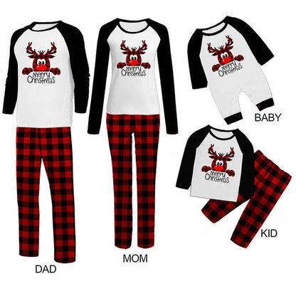 Matching Family Christmas Pajamas – letter print festive set