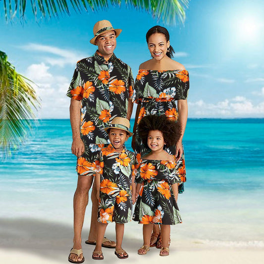 Family Matching Outfits for Vacation - Tropical Set