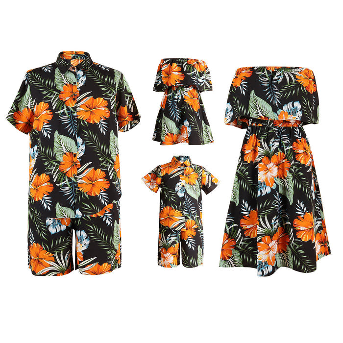 Family Matching Outfits for Vacation - Tropical Set