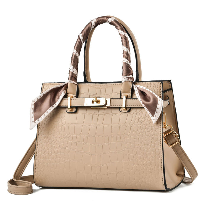 Side View of Portable Women's Large Capacity Shoulder Bag – Horizontal Square Shape for Maximum Space