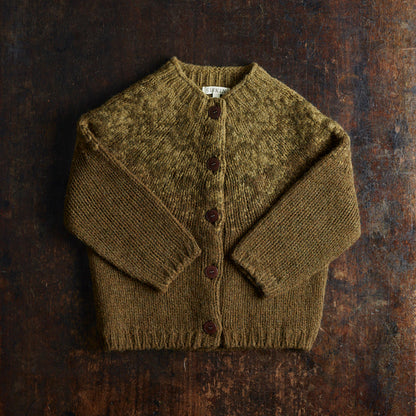 Fauna Baby & Kids Cardigan - Lambswool - Olive