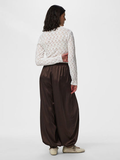 Festa Satin Balloon Pants (Hot Fudge)