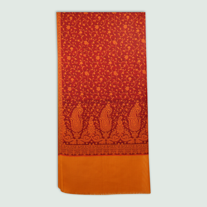 Odhni Jamawar Weaving | Stoles & Shawls - Front View