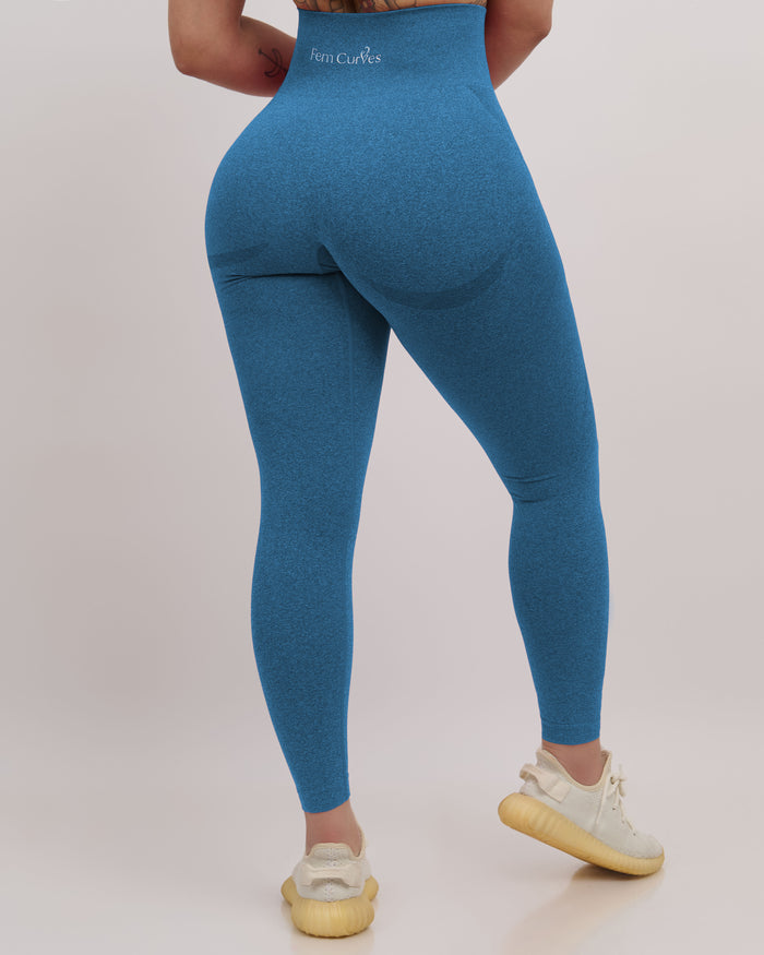 Fiorela Curve Leggings - Slate Blue