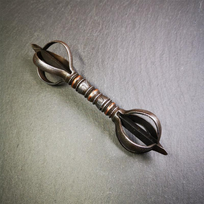 Five-pronged Vajra 4.3" - 5.9" - Tibetan Buddhist vajra, view 7