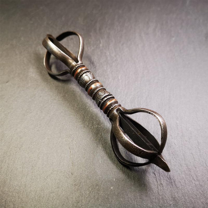 Five-pronged Vajra 4.3" - 5.9" - Tibetan Buddhist vajra, view 8