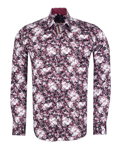 Floral Printed Pure Cotton Shirt with Matching Handkerchief-Makrom