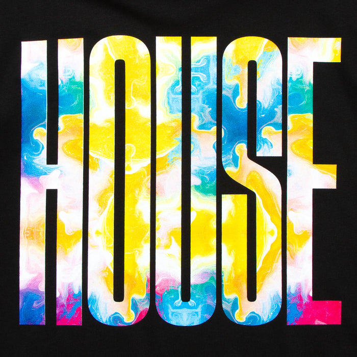 Flow Higher House Front Print - Tshirt - Black