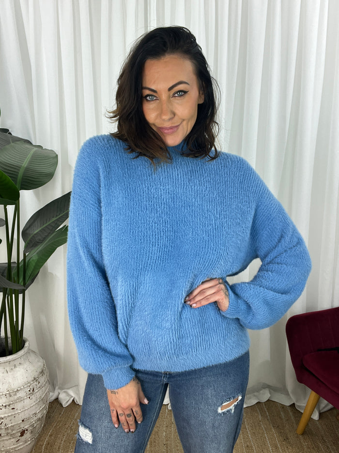 Fluff, Please Jumper - Blue (SALE)