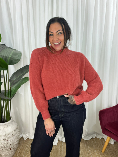 Fluff, Please Jumper - Rust (SALE)