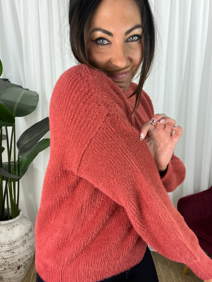 Fluff, Please Jumper - Rust (SALE)