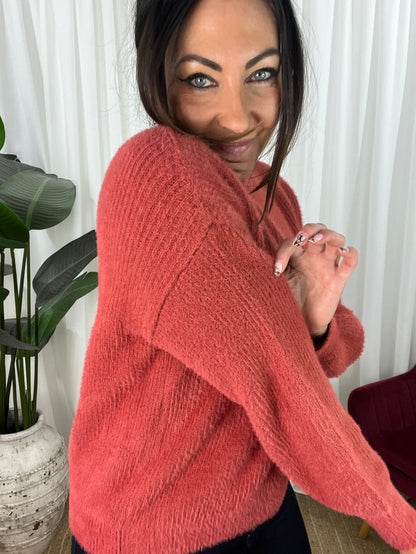 Fluff, Please Jumper - Rust (SALE)