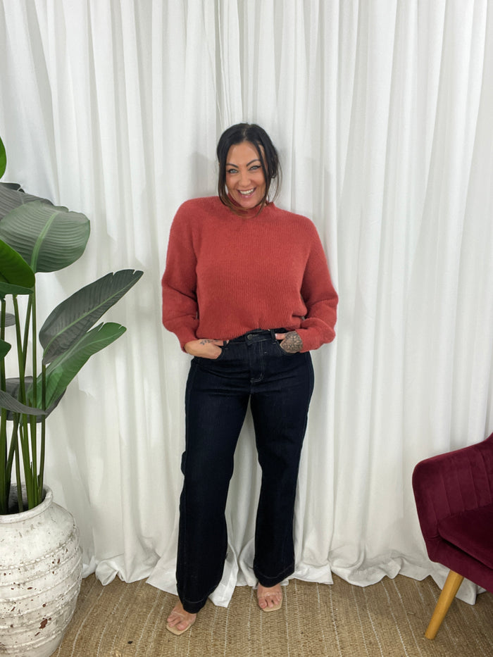 Fluff, Please Jumper - Rust (SALE)