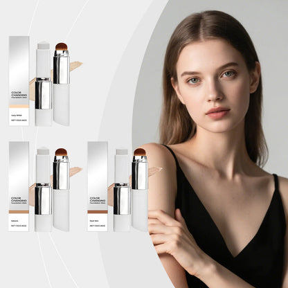 Foundation stick swatches – Ivory White, Natural, Deep Flesh