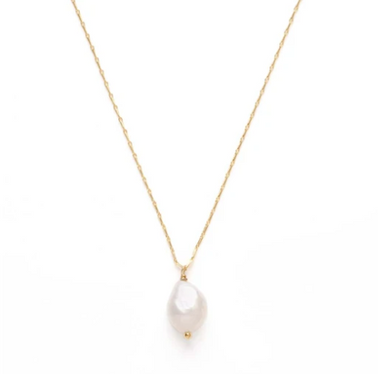 amano studio pearl necklace detail shot on white background