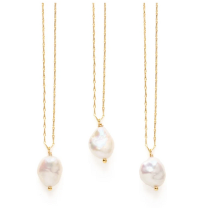 amano studio pearl necklace three necklaces detail shot on white background