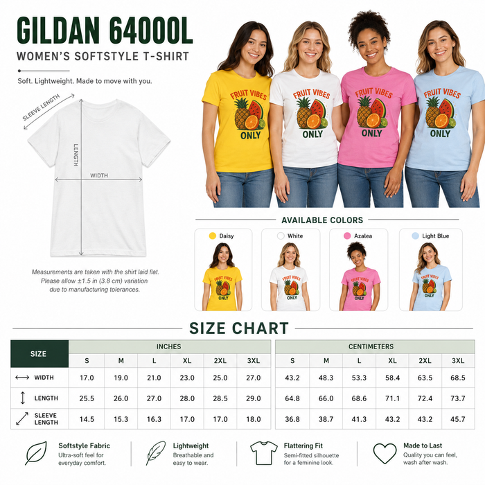 Fruit Graphic Tee - Tropical Cotton Style