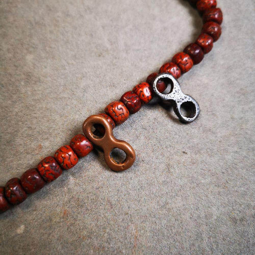 Gandhanra Old Mala Clip, Mala Pendant Connecting Ring, Prayer Beads Accessories, - Tibetan Buddhist mala beads, front view