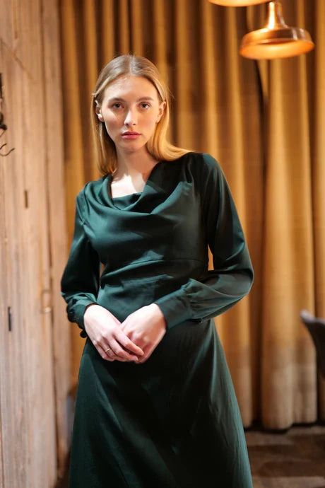 Gigi Satin Dress (Green)