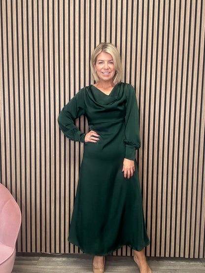 Gigi Satin Dress (Green)