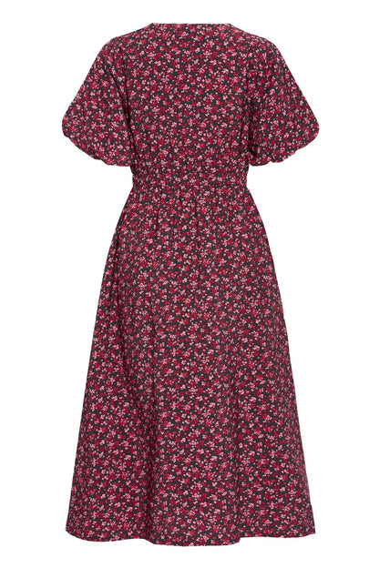 Gill Midi Dress (Black/Pink)