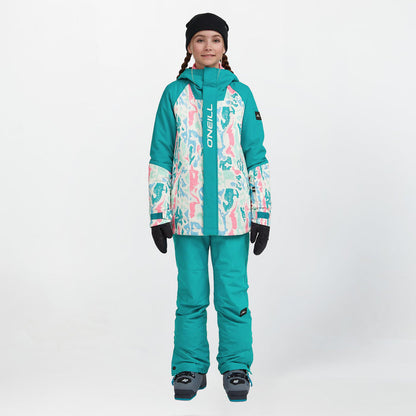 Girl's Play Snow Jacket - White Cluster