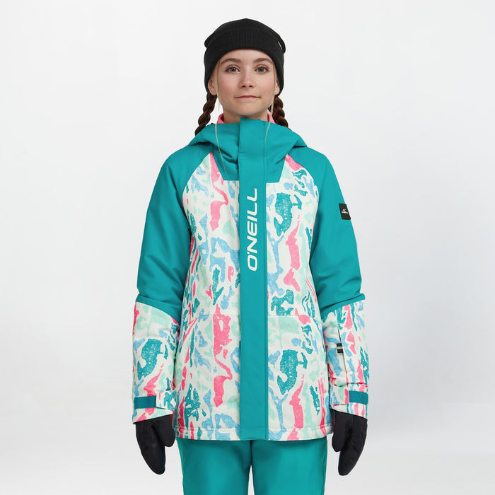 Girl's Play Snow Jacket - White Cluster