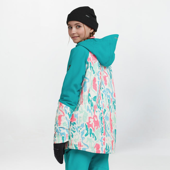 Girl's Play Snow Jacket - White Cluster