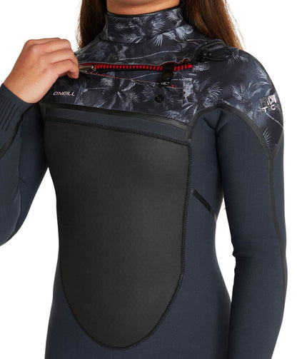 Girl's Psycho Tech 4/3mm Steamer Chest Zip - Gunmetal