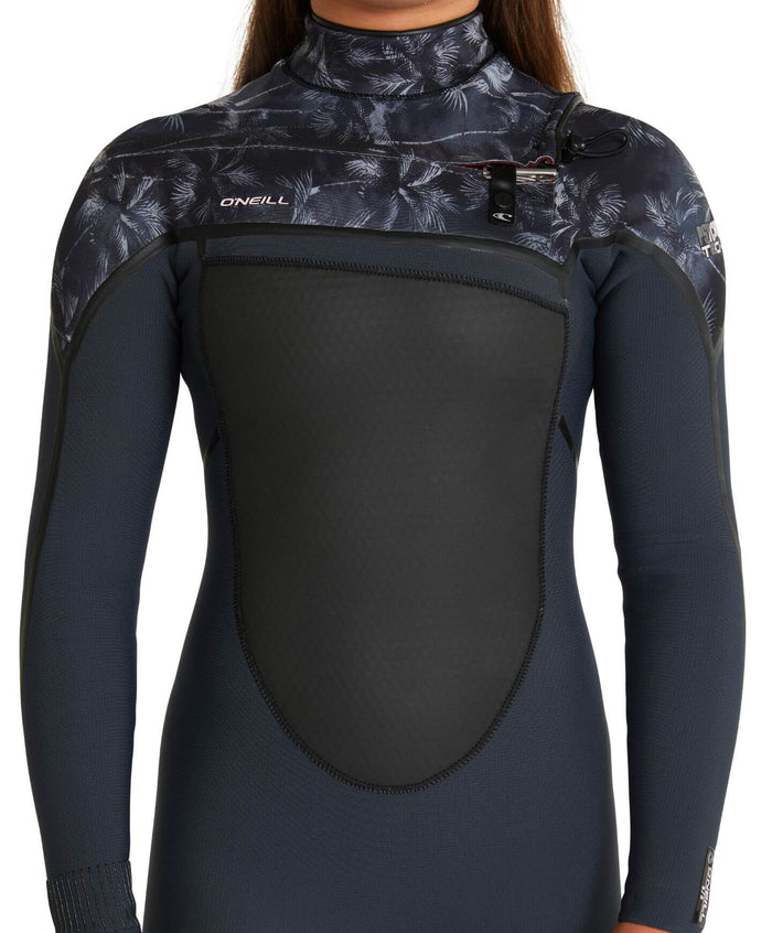Girl's Psycho Tech 4/3mm Steamer Chest Zip - Gunmetal