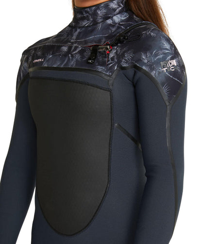 Girl's Psycho Tech 4/3mm Steamer Chest Zip - Gunmetal