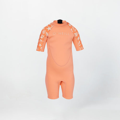 Girl's Toddler Reactor 2mm Short Sleeve Spring Suit - Seashells