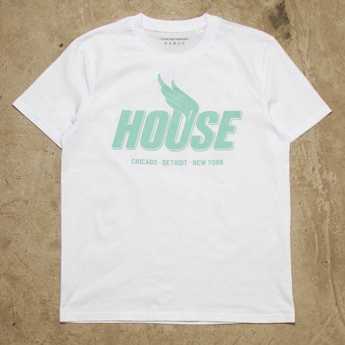 Green Peak House Front Print - Tshirt - White