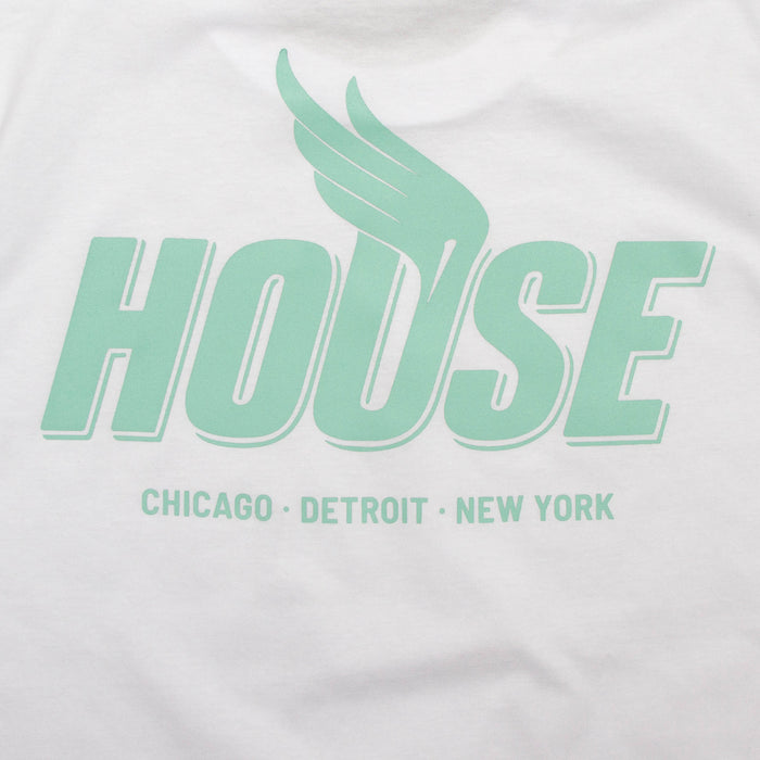 Green Peak House Front Print - Tshirt - White