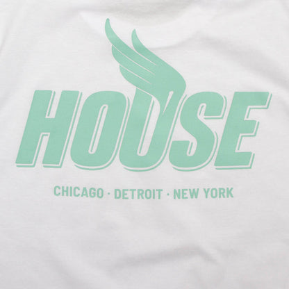 Green Peak House Front Print - Tshirt - White