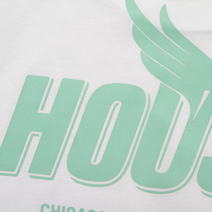 Green Peak House Front Print - Tshirt - White