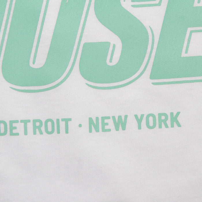 Green Peak House Front Print - Tshirt - White