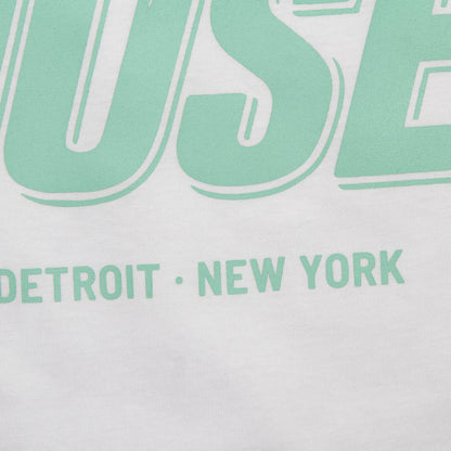 Green Peak House Front Print - Tshirt - White