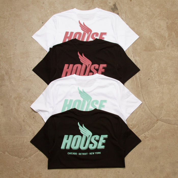 Green Peak House Front Print - Tshirt - White